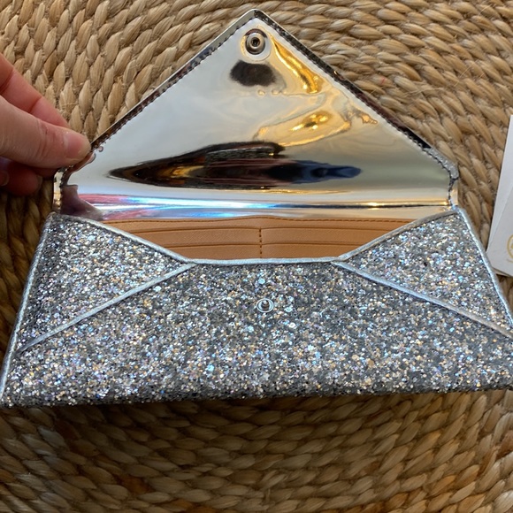 Tory Burch Silver Glitter Wallet - Picture 8 of 8
